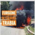 Furgone in fiamme allo svincolo di Trabia, intervento dei Vigili del Fuoco( Video)